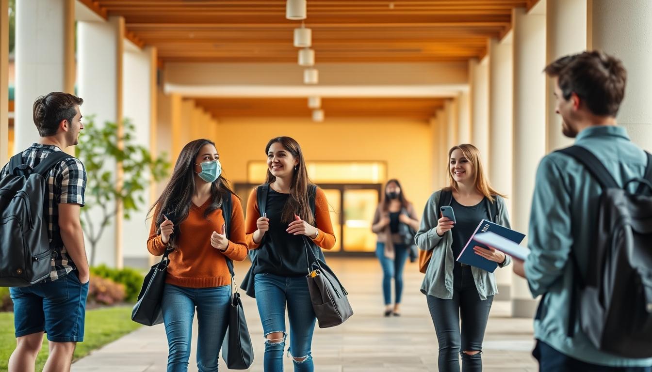 Modern university campus for students